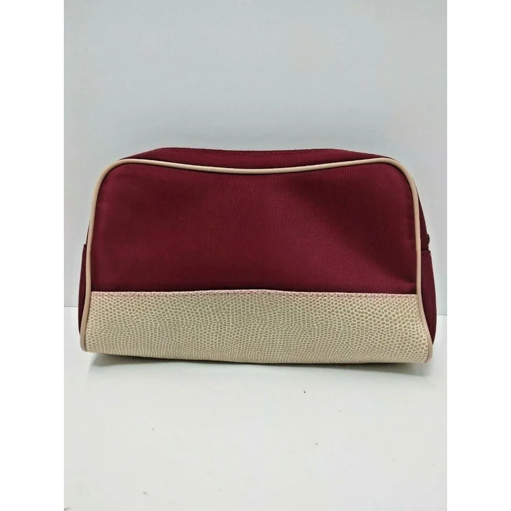 Lancome Red & Tan Cosmetic Bag -‎ Makeup Bag